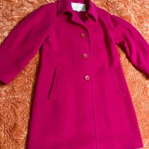Byblos Italy fuschia wool angora coat